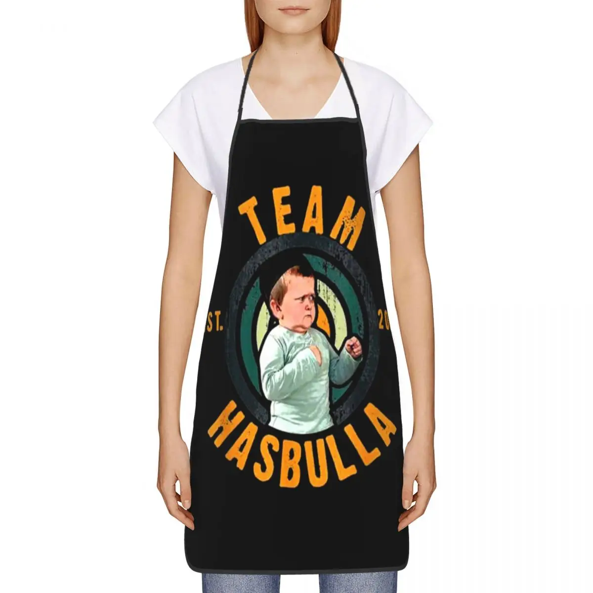 Team Hasbulla Hasbullah Fight Meme Apron Women Men Unisex Bib Kitchen Cooking Tablier Cuisine Chef Gardening