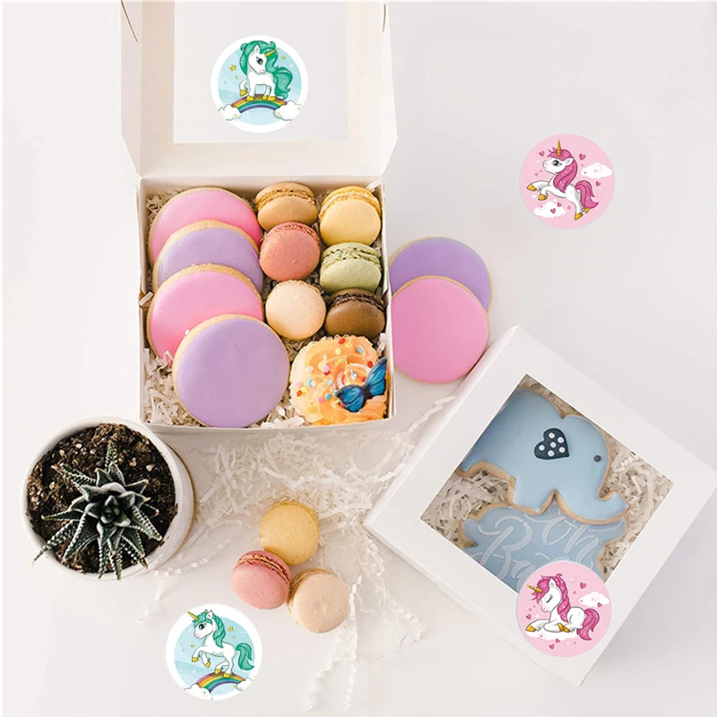 동물 유니콘 스티커 어린이 보상 스티커, 선물 장식 라벨, 교사 격려 학생 문구 스티커, 100-500 개