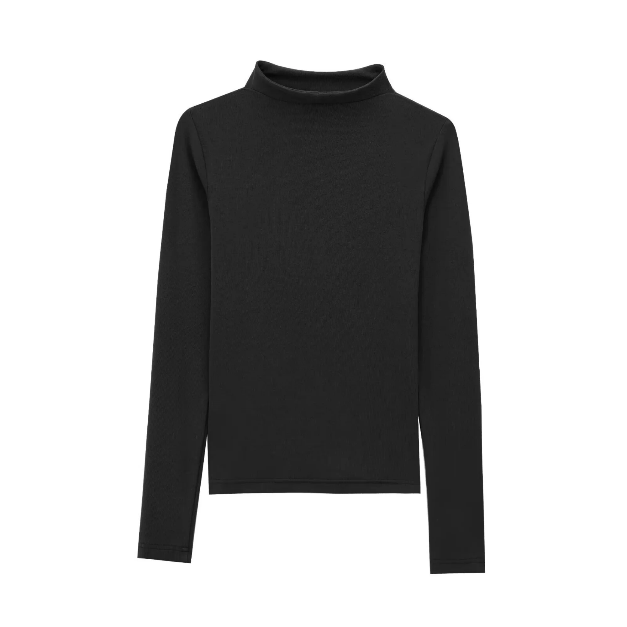 Women Autumn Winter Solid Long Sleeve Slim Turtleneck Pullovers Lady Simple Basic T-Shirt Casual Fashion Versatile Clothing
