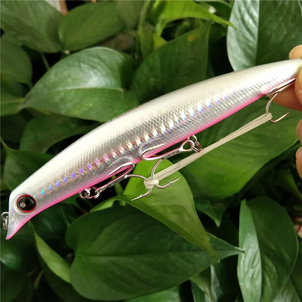 NOEBY Sasuke Minnow Fishing Lures 12cm 16g Floating Lipless Wobblers Artificial Hard Bait for Bass Pike Fishing Lure