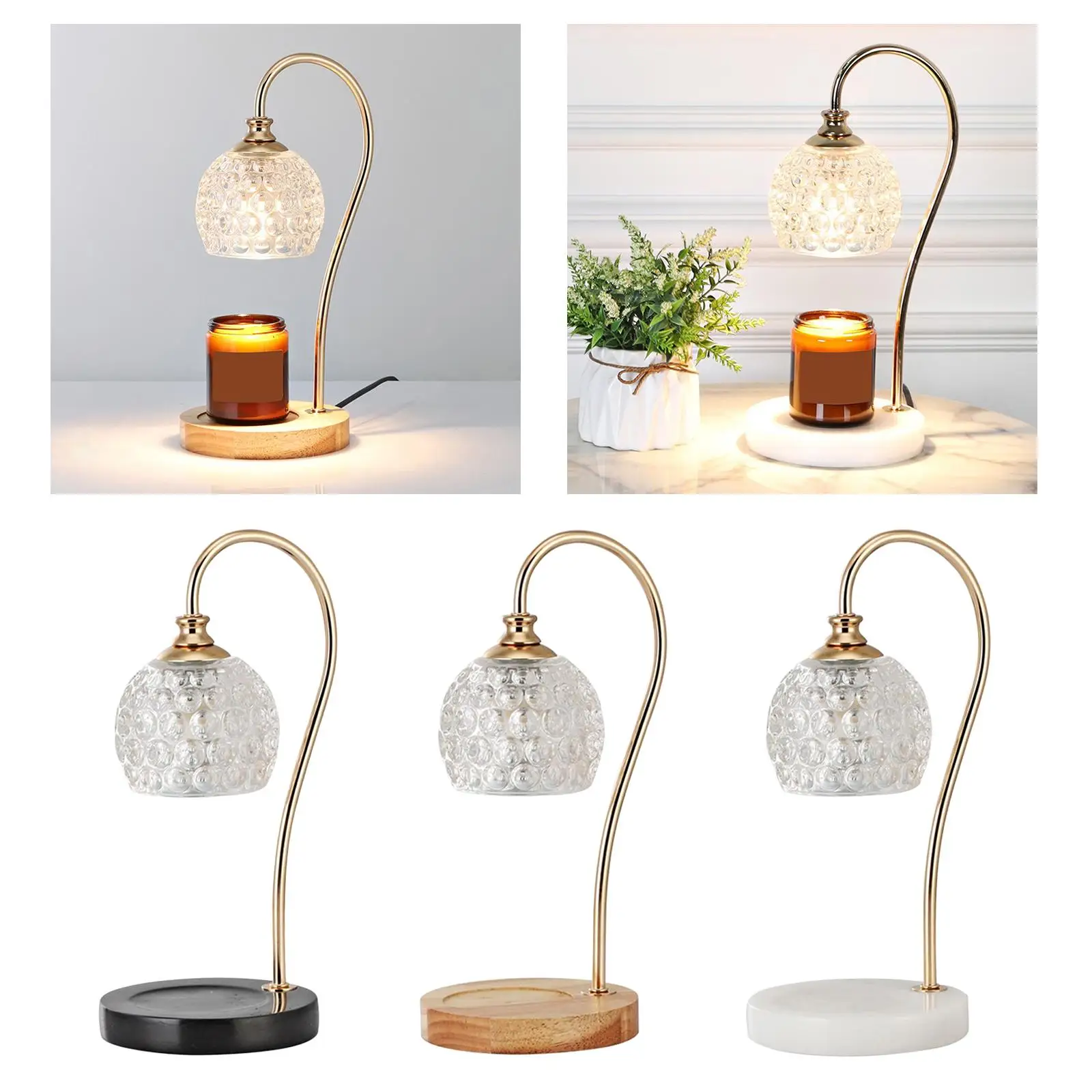 Candle Wax Melt Warmer Electric Wax Burner Melter Fragrance Lamp Tabletop Lights for Home Office Bedroom Living Room Gift Decors