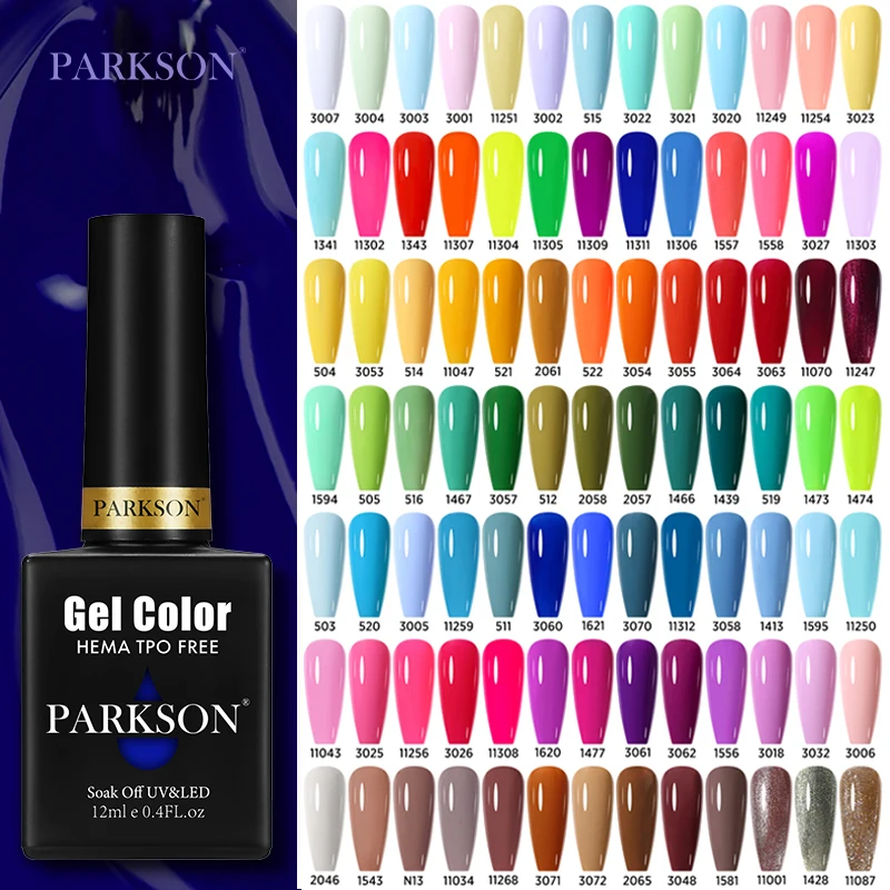 Parkson 12ml UV Gel Nail Polish Varnish Soak Off Red Color UV Nail Art Semi-permanent Nails Supplies DIY Gellak All For Manicure