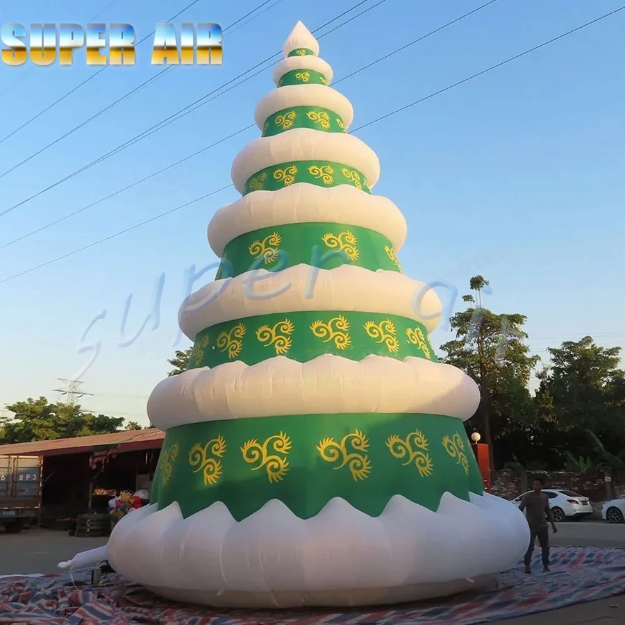 맞춤형 야외 활동 상업용 조명 대형 풍선 크리스마스 트리 풍선 모델