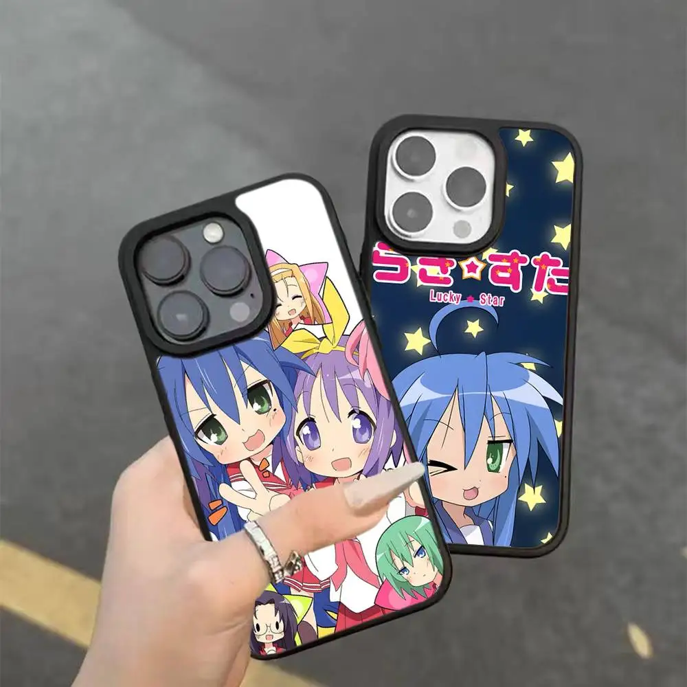 

K-Konata Izumi Lucky S-Star For IPhone 11 12 13 14 15 16 17 Pro Max Plus TPU+PC Shockproof Back Phone Cases