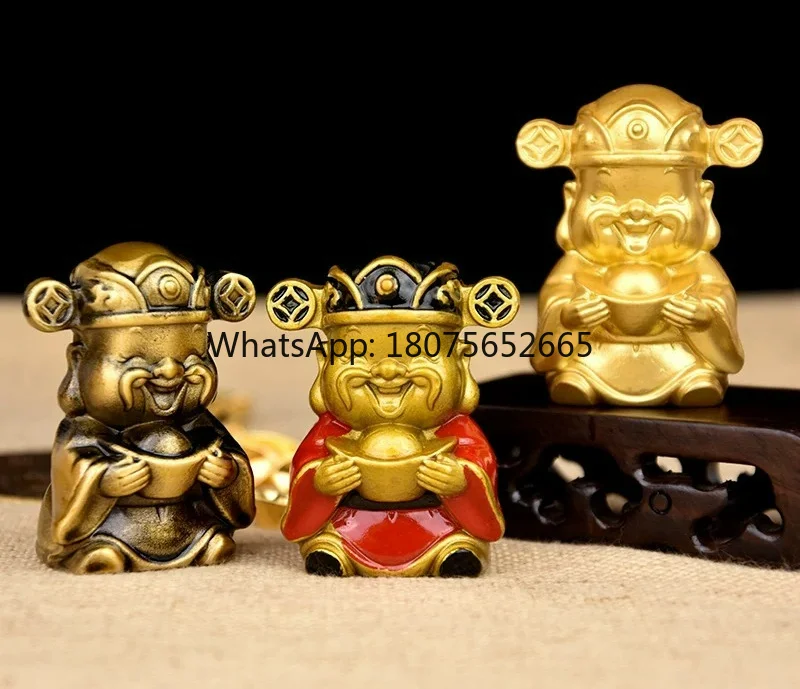 God of wealth figurine - small mini cartoon ornament for home, living room, office, desktop decoration, handicraft