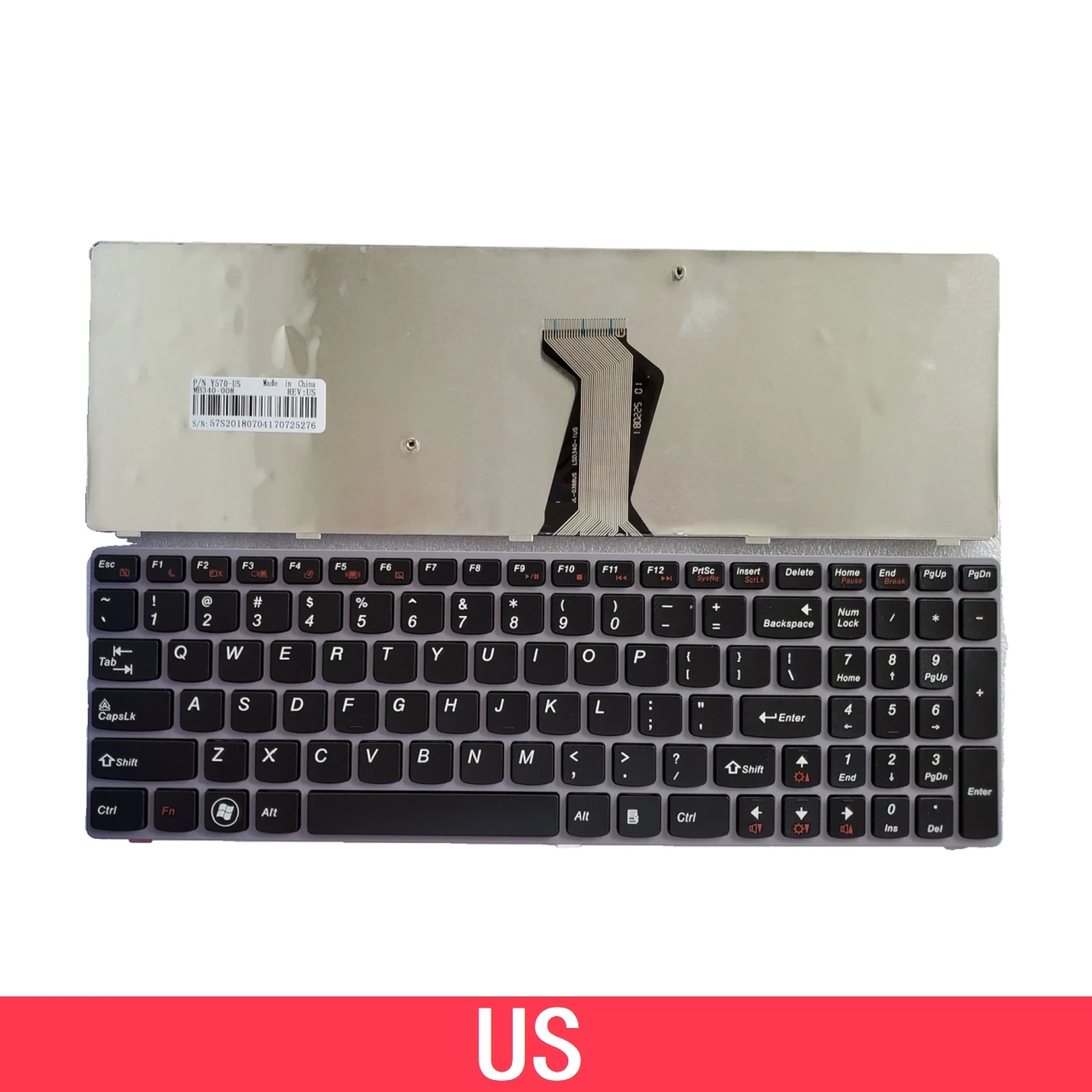 For Lenovo Ideapad Y570 Y570N Y570NT Y570P Y570I Laptop Keyboard Replacement US