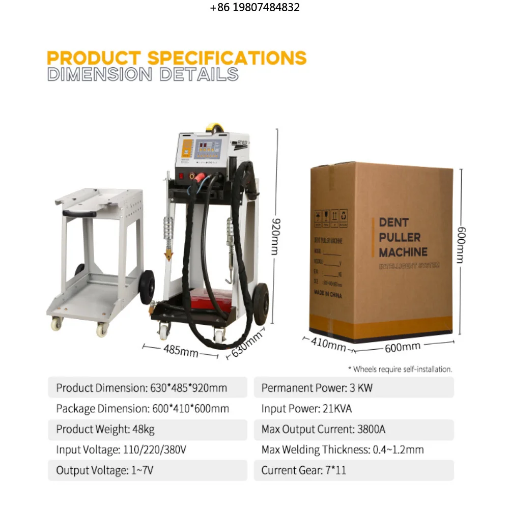 

Digital Auto Body Repair Machine Intelligent Car Dent Puller Auto Body Dent Repair Kit Professional Auto Body Tools