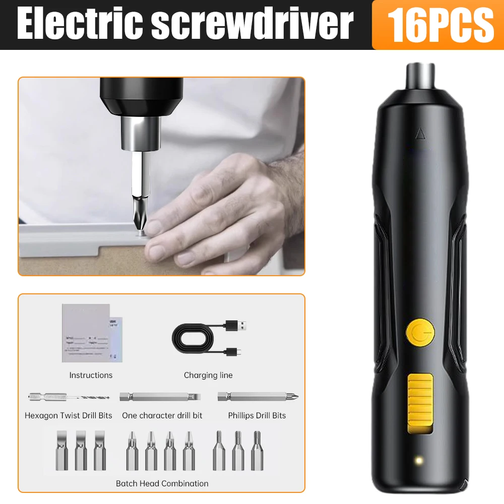 Mini Electric Srewdriver Kit Cordless Brushless Motor Portable USB Rechargeable Screwdriver Set for Household Repair Working