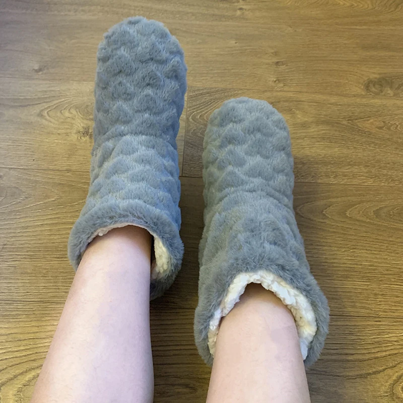 Men Women Thick Thermal Socks Auumn Winter Warm Household Plus Velvet Sleeping Anti Slip Floor Slipper Sock For Unisex