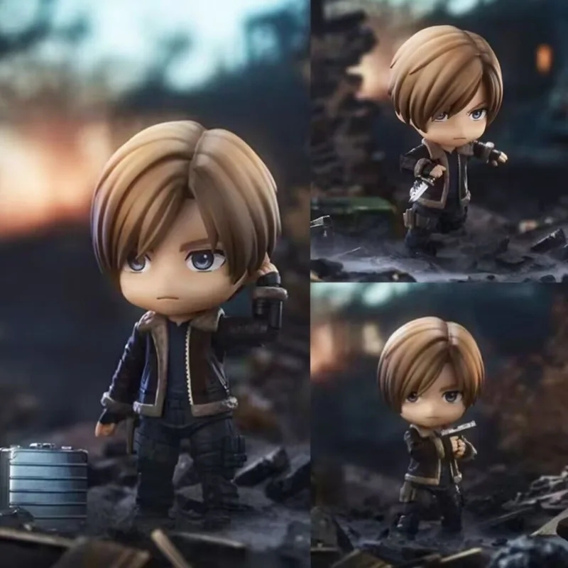 10cm Leon S. Kennedy Q-Version Action Doll Evil 4 Remake 2337 Animated Model Decoration Picture Young Toy Academy