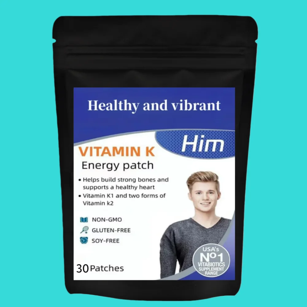 Triple Strength Vitamin K Transdermal Patches (with Added Vitamins) – 8 Weeks of Support, Made in the USA