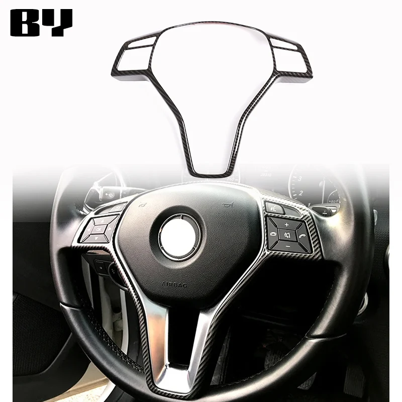 For Mercedes Benz A B C E GlA GLK Class W176 W246 W204 W207 W218 W212 Car Steering Wheel Decorative Frame Trim  Accessories