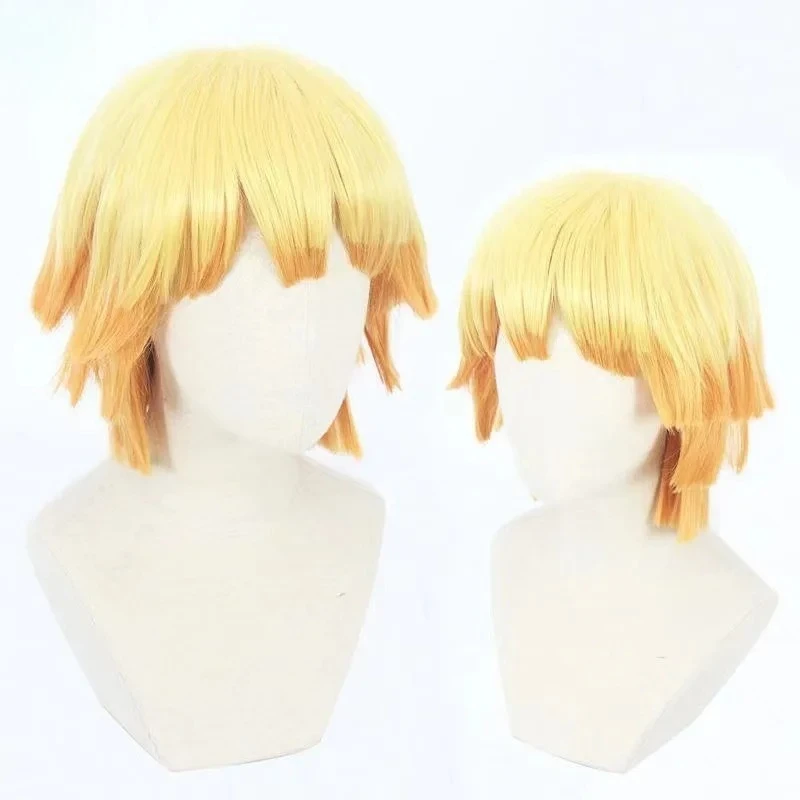 

Zenitsu Agatsuma Cosplay Wig Gradient Yellow Orange Hair for Thunder Breathing Swordsman Look
