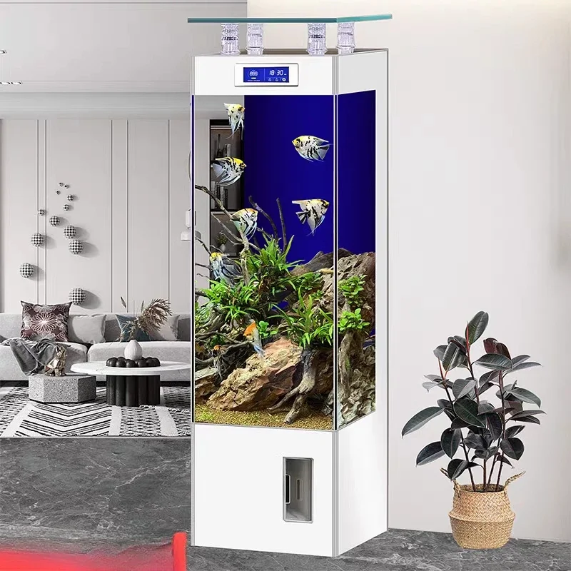 

FG11Ultra-white glass vertical small floor-to-ceiling household ecological landscaping aquarium free of water change