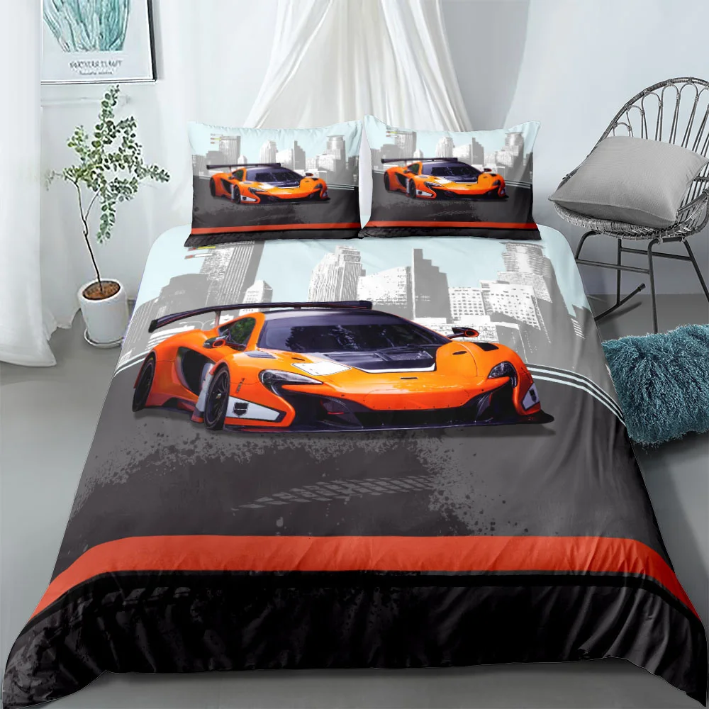 

Formulas One Sports Car Bedding Set King Queen Double Full Twin Single Size Mega Bed Linen Set