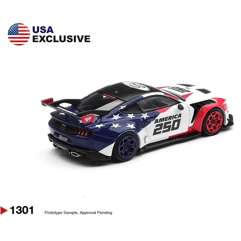 MINIGT 1:64 Chevrolet Corvette ZR1 Ford Mustang GTD US Special Edition 250 Alloy Model view 3