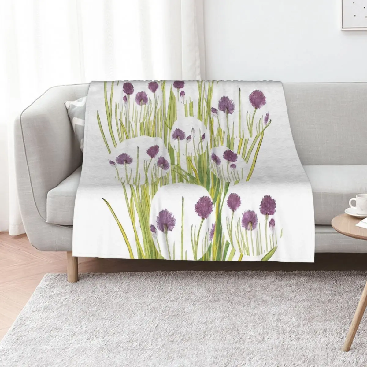 Botanical watercolour Throw Blanket Nap funny gift Single Stuffeds manga Heavy Blankets