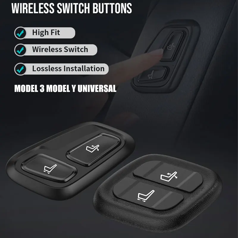 Newest Co-pilot Seat Adjustment Wireless Switch Buttons for Tesla Model Y Model 3 Accessories 2020-23 Car Seat Remote Controlled