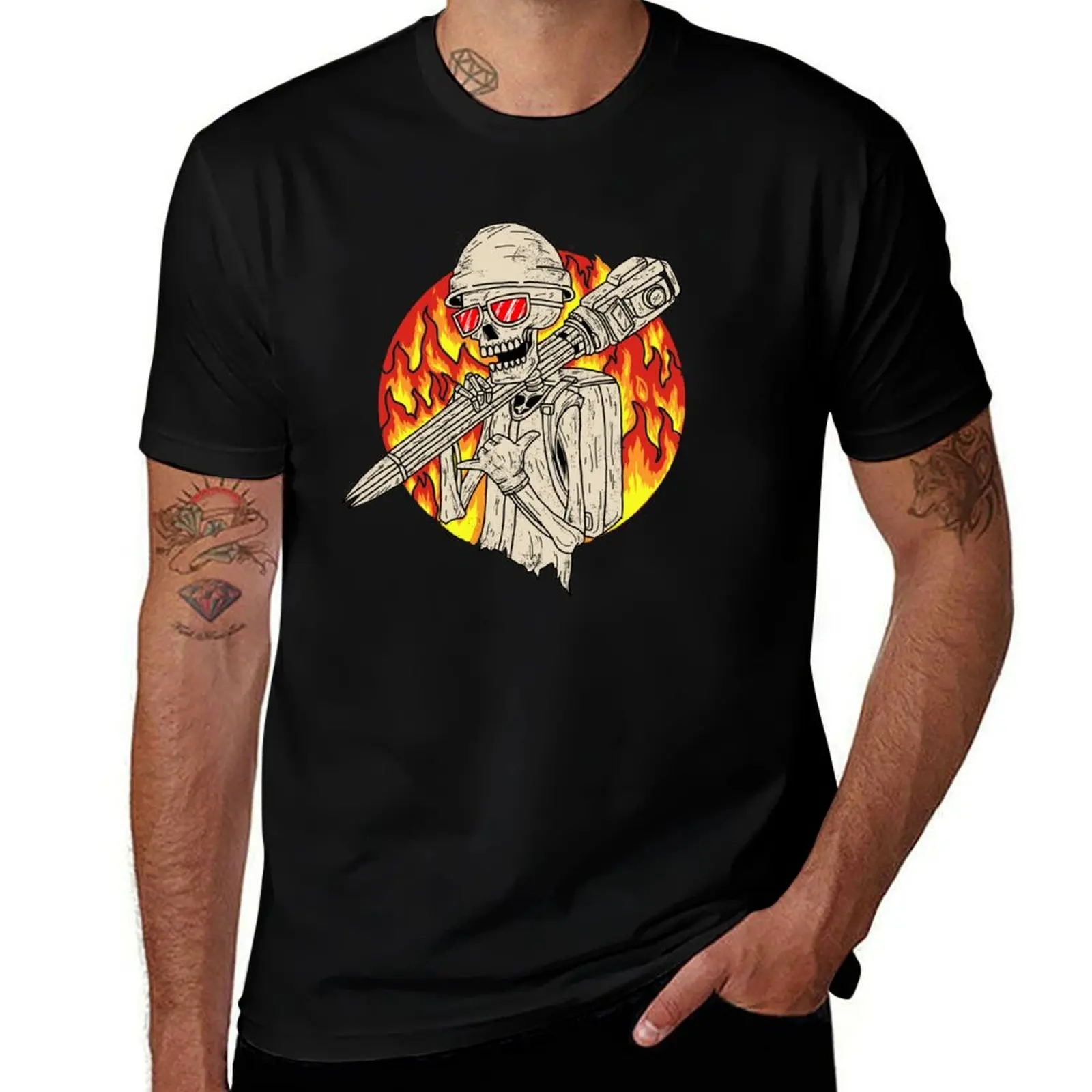 

SURVEYOR, HOT WORKER NO-TEXT T-Shirt man t shirts for men man t shirt cotton high quality