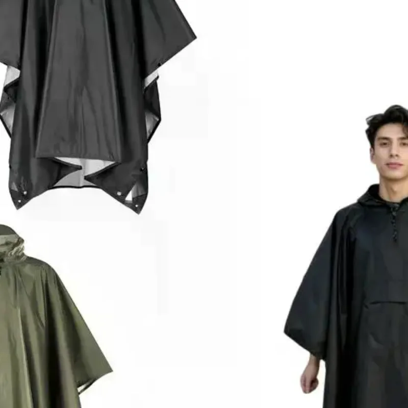 

Дождевик, дорожный плащ, водонепроницаемое пончо от дождя с капюшоном, укрытие от солнца для кемпинга, пешего туризма, рыбалки, езды на велосипеде, альпинизма