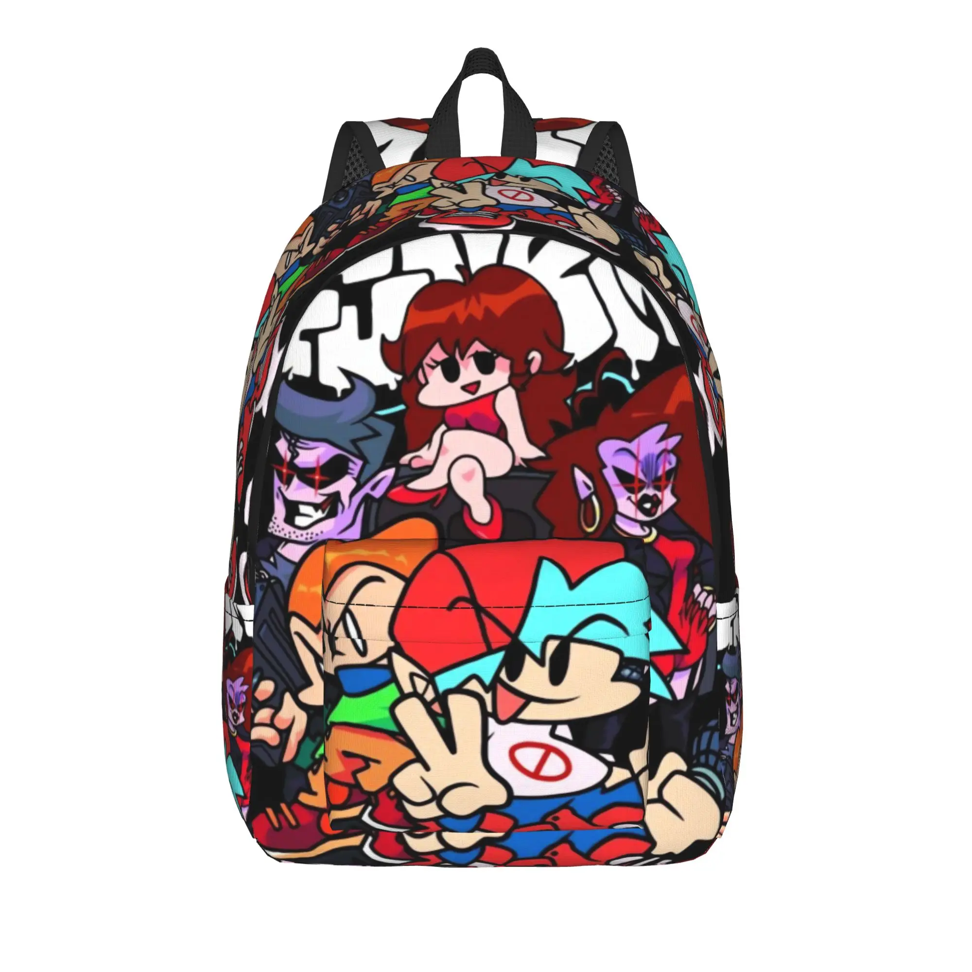 Cartoon Youthful Friday Night Funkin Backpack  Cool Backpacks Men Travel Lightweight High School Bags Designer Rucksack