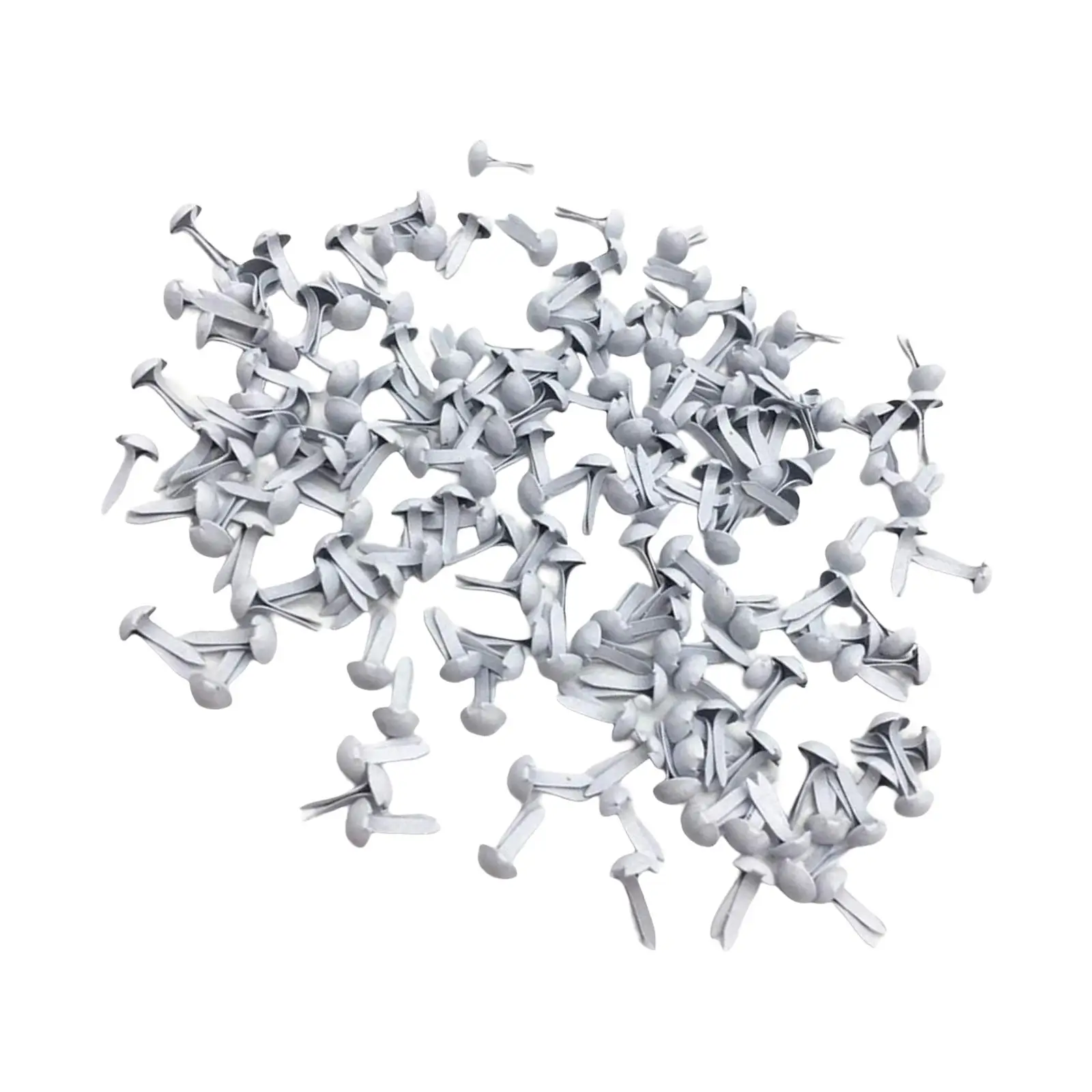 200x Mini Brads Paper Fasteners Metal Handmade White Decorative for Scrapbook Arts Crafts Card Making DIY Projects Accessories