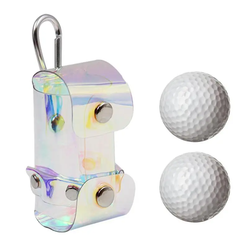 

Transparent Golf Ball Bag Pouch PVC Small Golf Ball Bag Golf Waist Pouches With Magnetic Buckle Mini Storage Bags For Golf