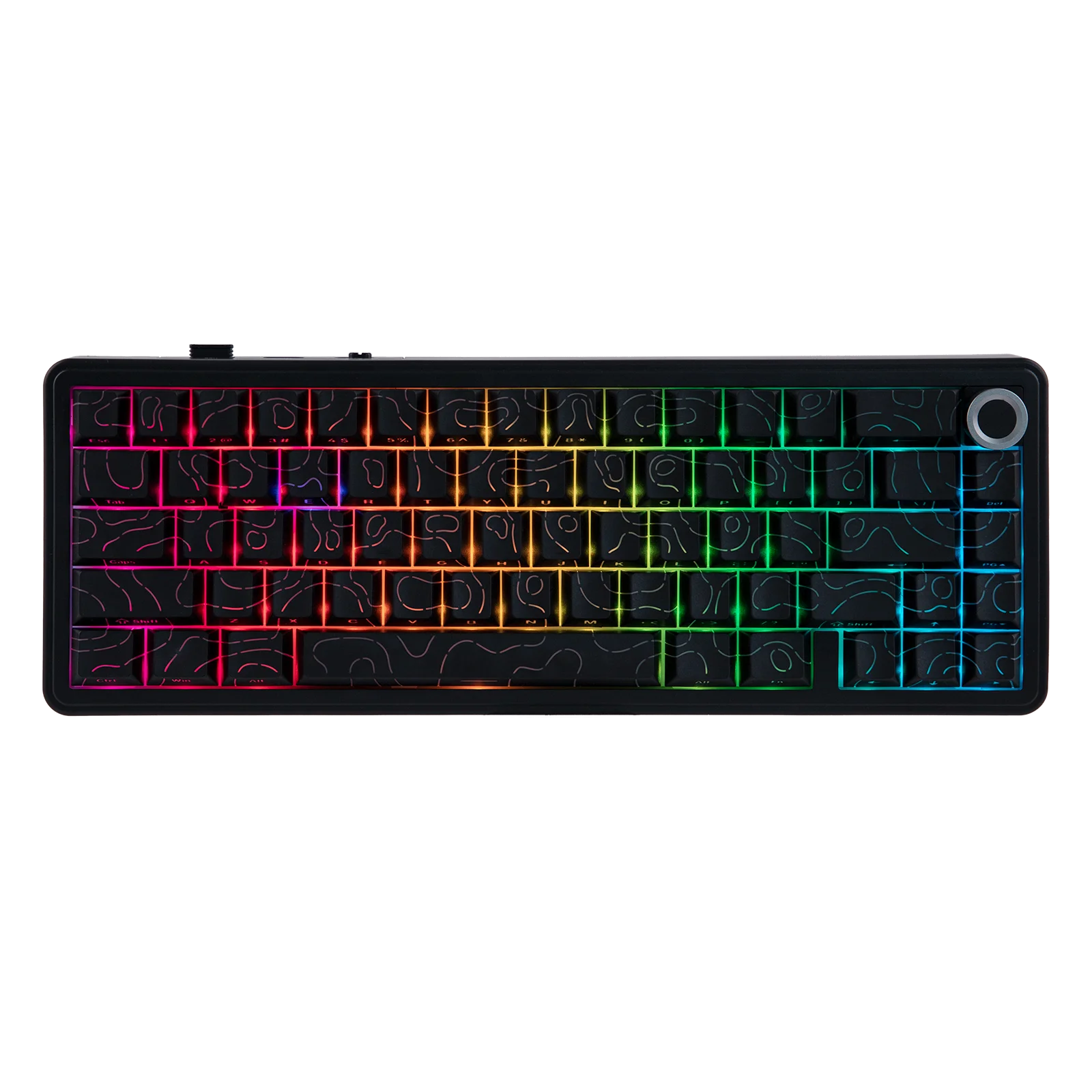 

EPOMAKER x AULA F65 PRO 65% Gasket-Mounted Hot-Swap Wired/2.4GHZ/Bluetooth Wireless Mechanical Keyboard Multi-Functional Knob