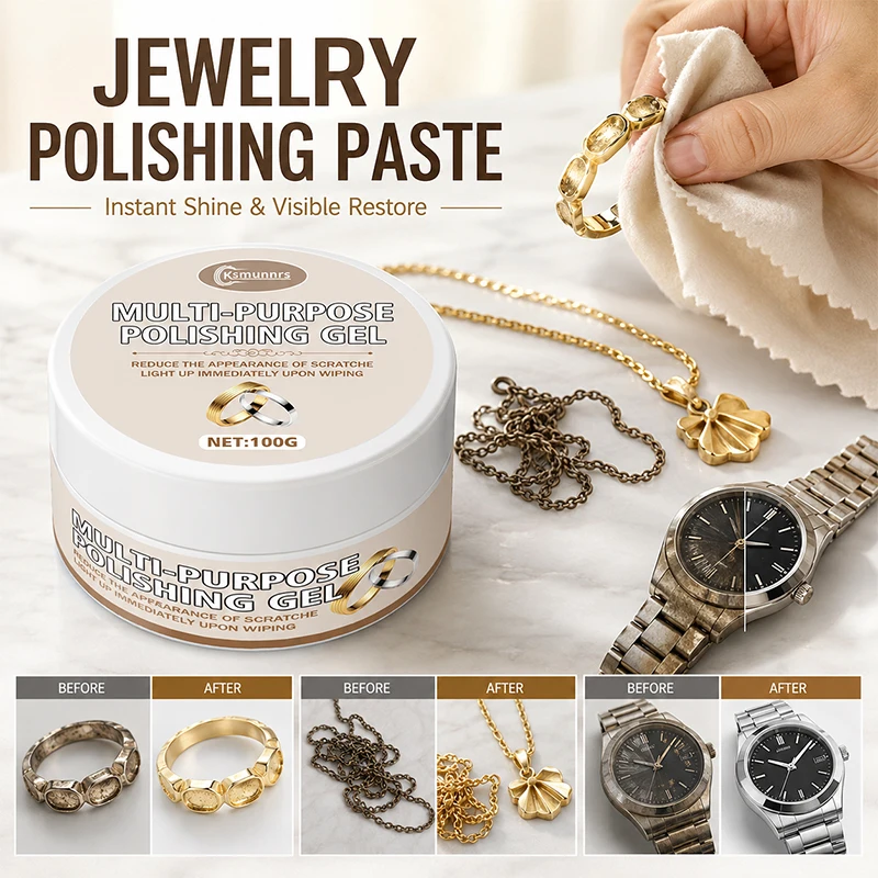 Jewelry Polishing Paste, Gold and Silver Cleaner for Rings, Necklaces, Bracelets and Daily Care