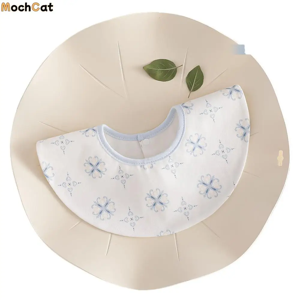 

Waterproof Baby Cotton Bibs Round Neck Princess Baby Drooling Bibs Korean Style INS Saliva Towel Cloths Neck Wear Accessories