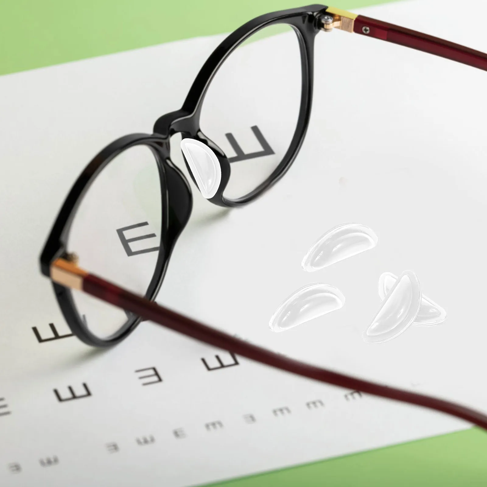 

10Pairs Air Nose Pads for Eyeglasses Gentle Soft Silicone Nose Cushion Prevent Slipping Marks Fits Most Glasses Frames