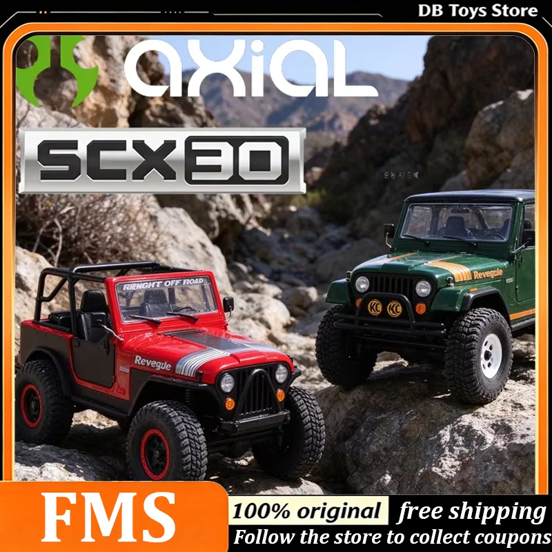 AXIAL SCX30 1/30 Jeep CJ-7 RC Crawler Truck 2S Brushed 4WD Classic Retro GenRight Off-road Modification Climbing Offroad Vehicle