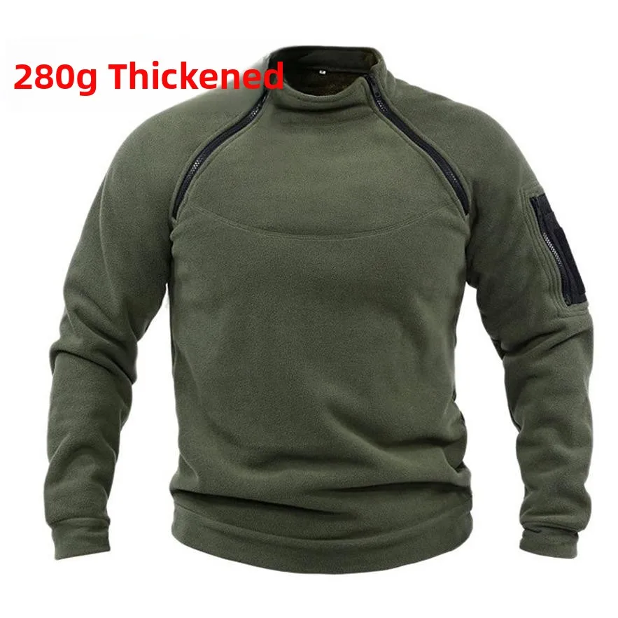 

Мужская теплая толстовка с воротником-стойкой, на молнии, с флисовой подкладкой, повседневная, модная, осенняя одежда