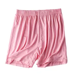 Pijama casual fino para mulher, shorts soltos, calça doméstica tamanho grande, verão