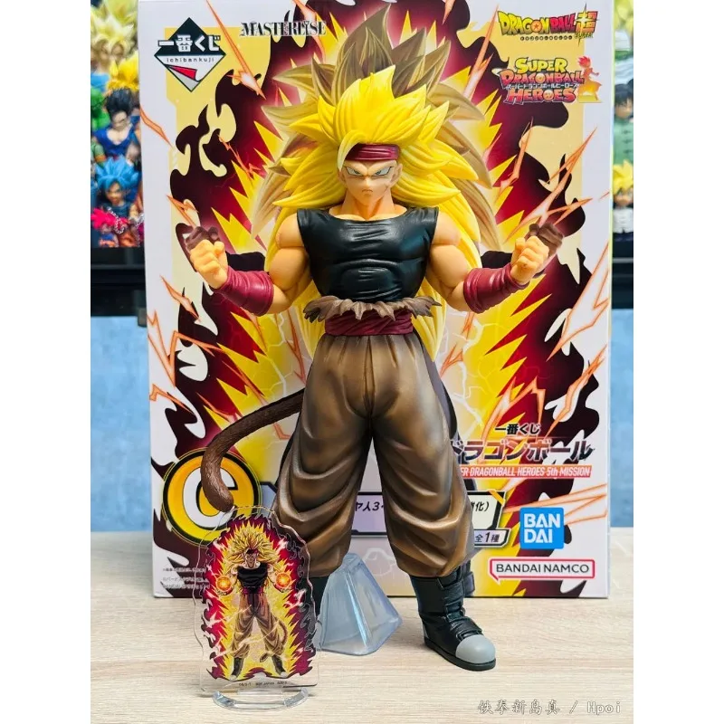 In Stock Original Bandai Dragon Ball Super Heroes 5Th Mission C Prize Burdock Ssj3 Anime Figure Model Toys Ornament Kids Gifts