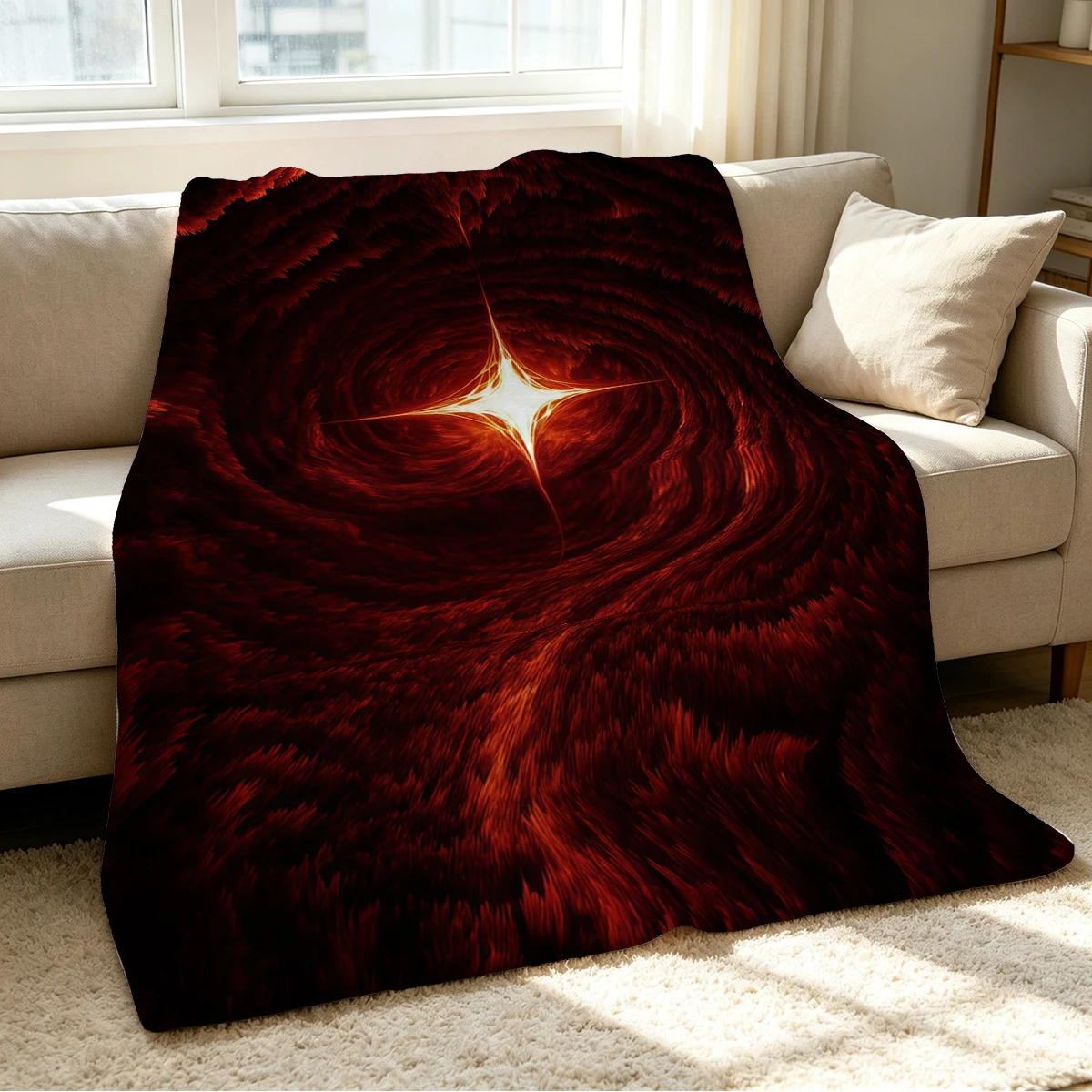 Blaze Core Blanket Soft Cozy Throw for Sofa Bed Festive Holiday Decor Gift for Kids and Adults,Lightweight and Warm
