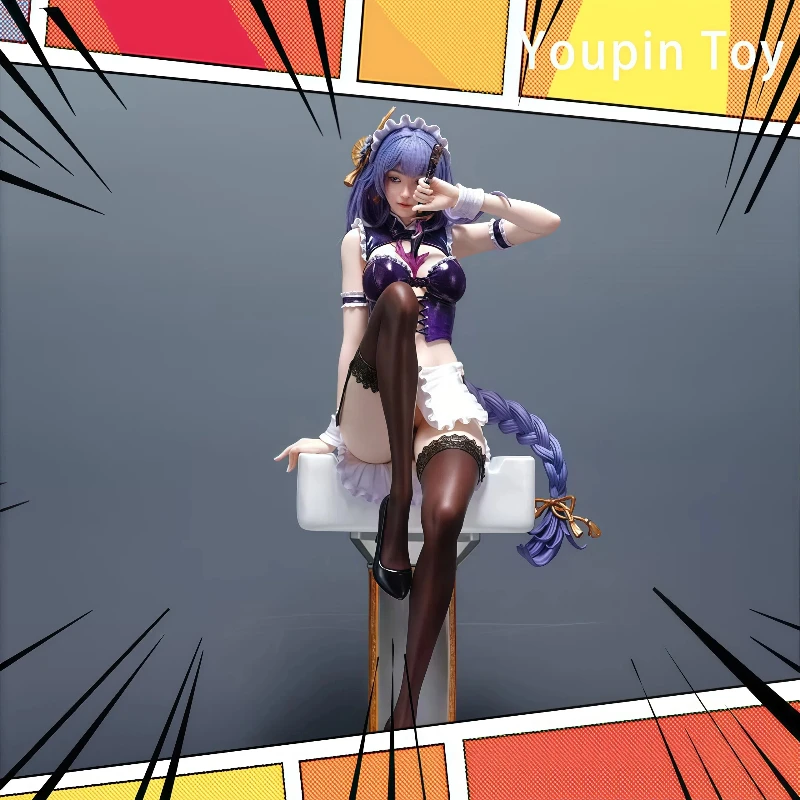 New 41.5cm Genshin Impact Figure Raiden Shogun Bathroom Cute Anime Collectible Model Pvc Desktop Decorations Holiday Gifts Toys