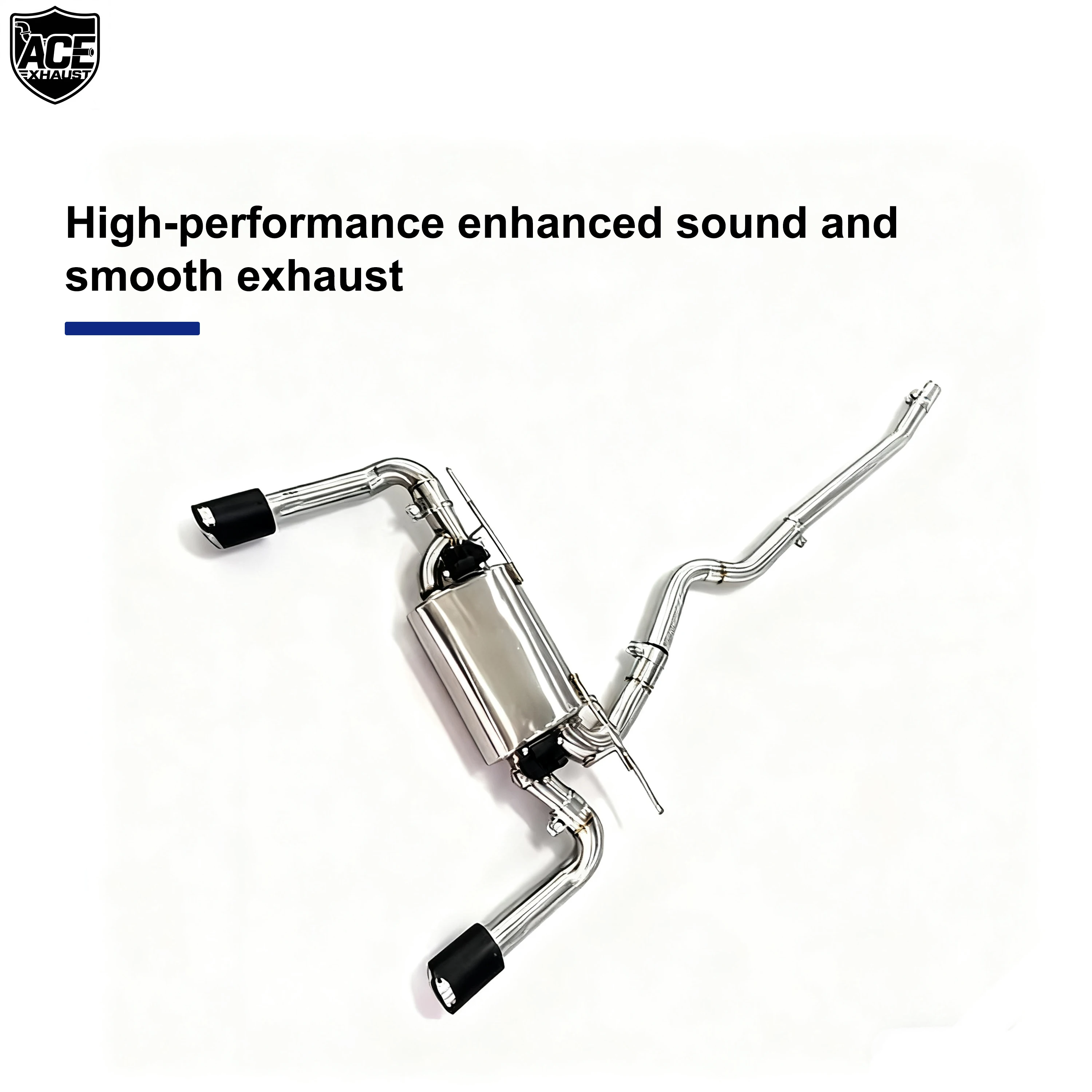 ACE Ventilierter Catback-Auspuff für BMW 4er Serie F32 F33 F36 G22 418i 420i 425i 428i 430i 2.0T SUS304 Qualitäts-Auspuffanlage Schalldämpfer – Detail 4