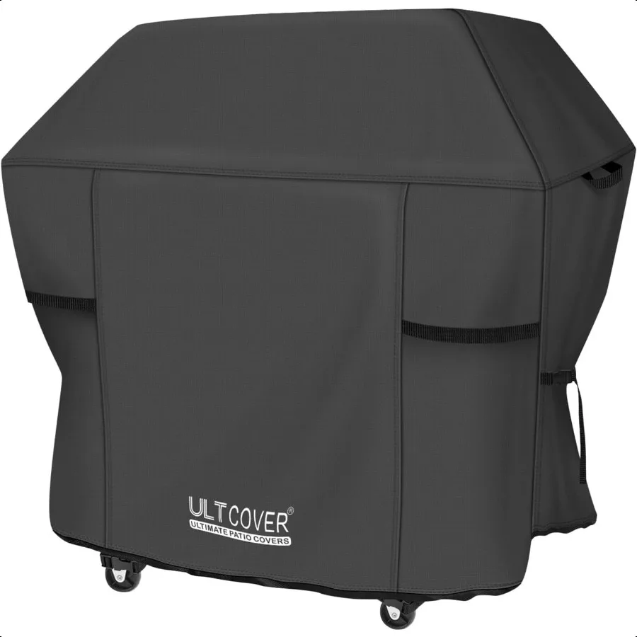 

ULTCOVER Waterproof Grill Cover 64 inch Heavy Duty BBQ Cover for 46 Burners Outdoor Gas Barbecue Grill Black