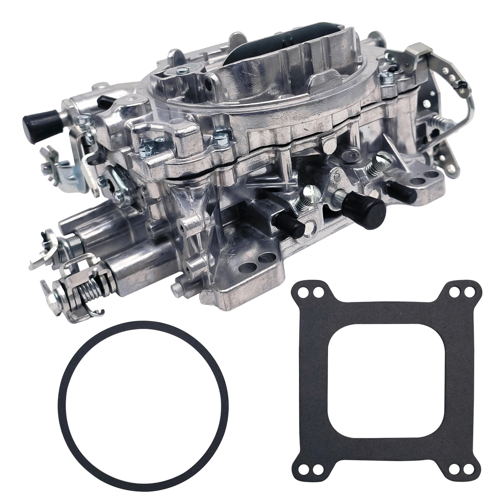 1405 Carburetor For Replace Edelbrock Performer 600 CFM 4-Barrel Square Bore Silver