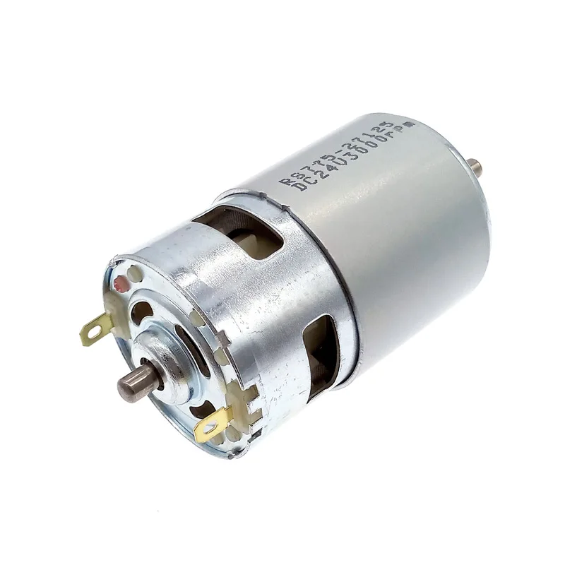 Motor DC 12V 775 24V rodamiento de bolas doble 3000rpm4500rpm6000rpm8500rpm10000rpm RS775 alto par bajo ruido