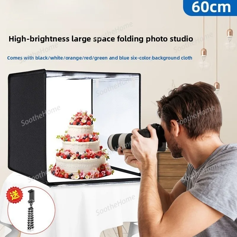

Для PULUZ 60 см светодиодный световой короб для фотостудии, складной лайтбокс для фотостудии, коробка для палатки для стрельбы, наборы софтбокса для фотостудии
