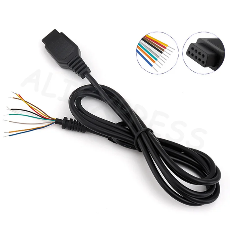 Cable For  2 MD 2 Control Cable For Mega Drive 2 Gamepad Controller Extend Cord 9Pin Game Console Wire