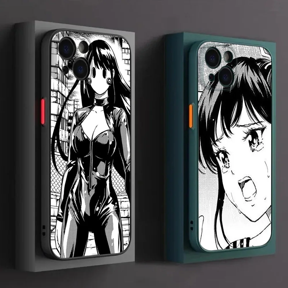 Phone Case For iPhone 16ProMax 15 14 7 8 16 Plus 13 12 11 XR X XS SE Anime High Rise Invasion Translucent Matte Soft Back Cover