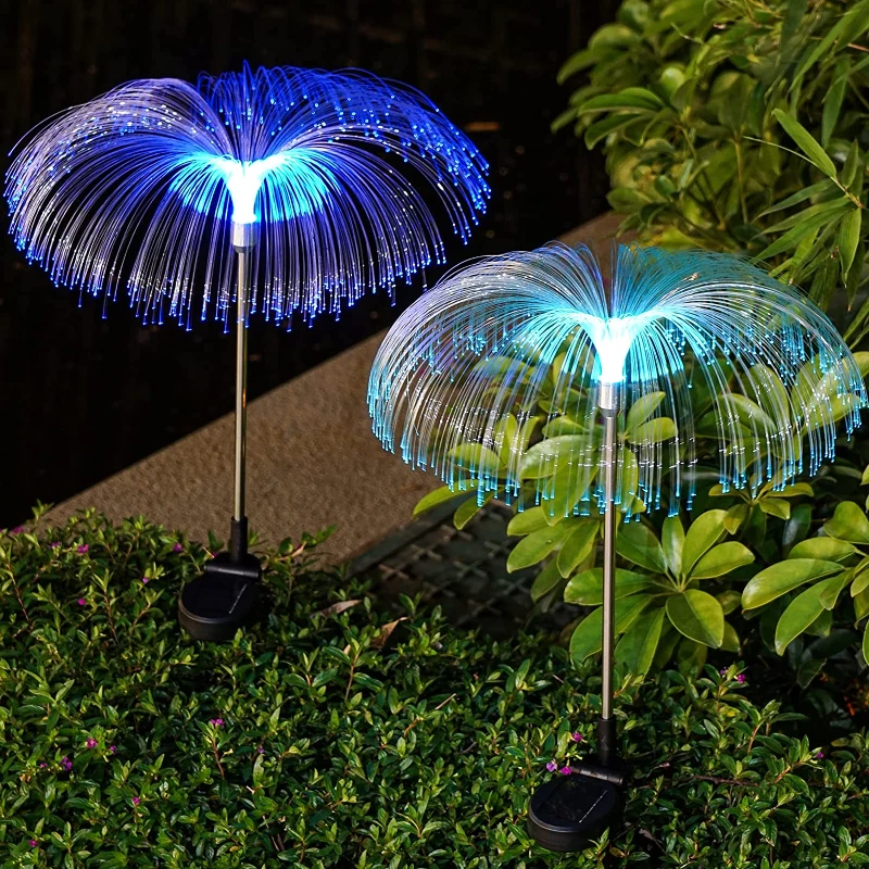 3Pcs Solar Jellyfish Light 7 Colors Changing Garden Lights Outdoor Waterproof Decor Landscape Light LED Lawn/Pathway Lights