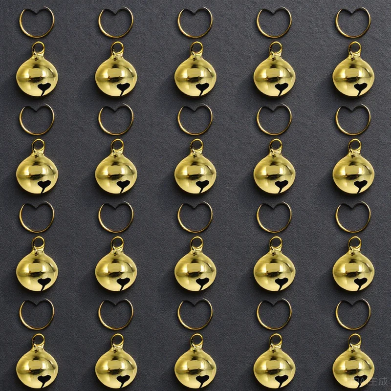 

20 Pcs Copper Bell Christmas Craft DIY Tree Ornaments Bells Metal Party Pendant Open