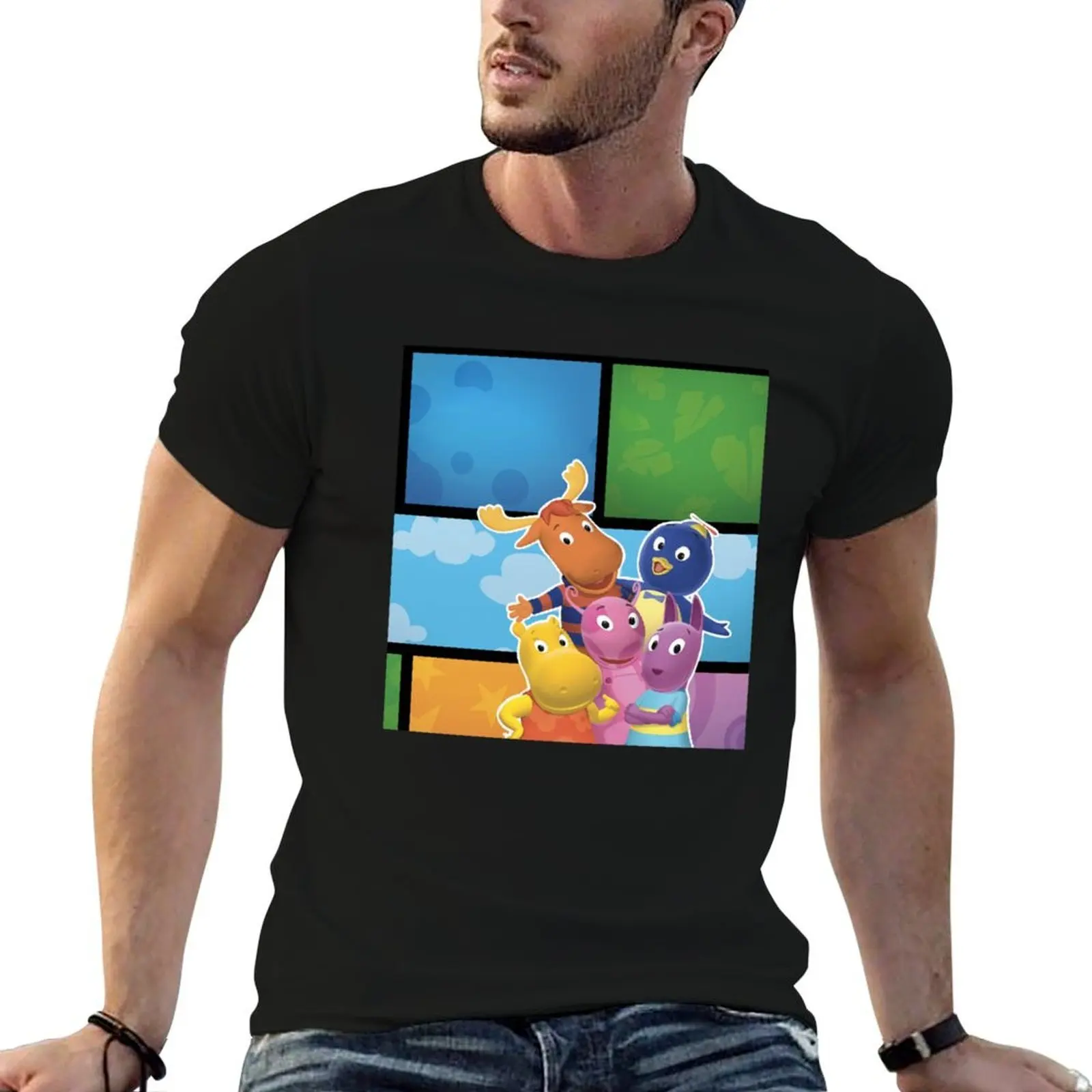 

Backyardigans Pablo Tyrone Tasha Austin Uniqua T-Shirt t shirt man luxury t shirts for man cotton funny T-Shirt