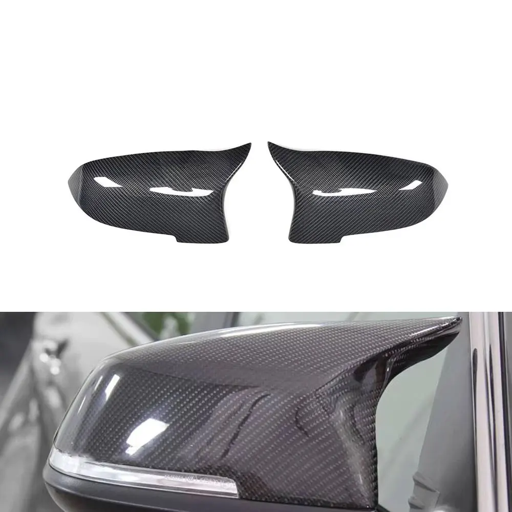 Replacement Carbon Side Door Rearview Mirror Covers Cap For BMW 5 Series F10 LCI 2013-2017
