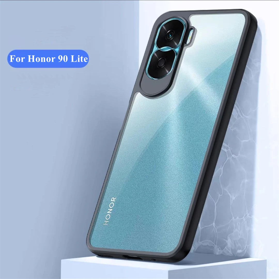 Etui na Honor 90 Lite, Pokrowiec Honor 90 Lite, Coque Funda, Twarda Przezroczysta Ochronna Obudowa z PC, Przezroczysty Bumper na Tył Honor 90 Lite