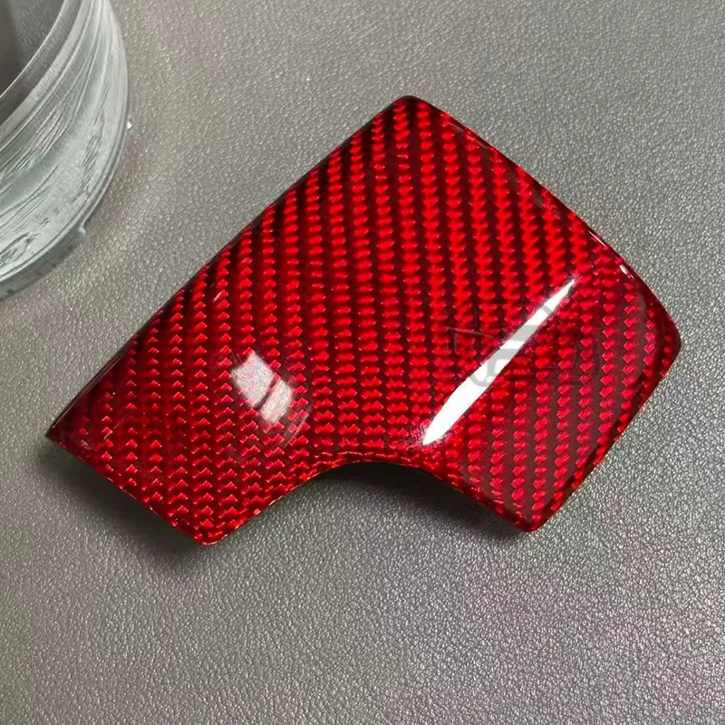 carbon fiber shift lever cover， red, orange Suitable for Audi A8 S6 RS6 A6 C8 modification decorative cover